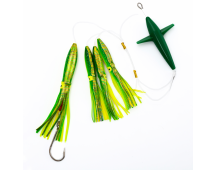 Оснастка троллинговая для ловли тунца/парусника 2.20м тизер 13см Зеленый